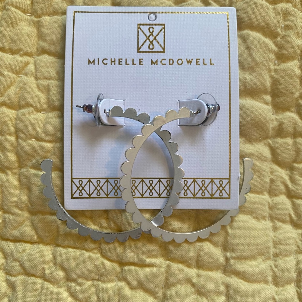 Michelle McDowell Silver Hoop Earrings
